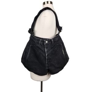 Rocky Mountain American Vintage Handmade Handcrafted Black Denim Jean Purse Bag